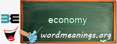 WordMeaning blackboard for economy